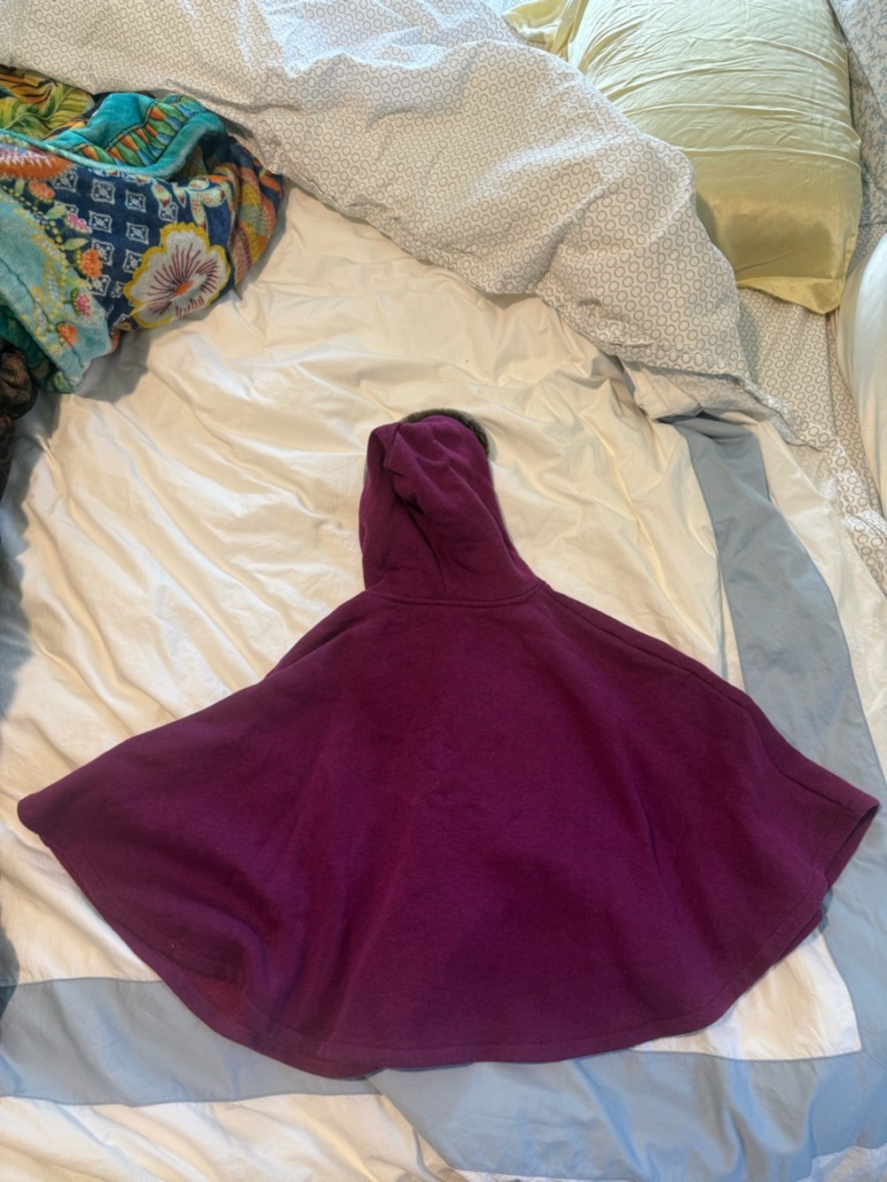 Disney Plum Hooded Cape with Faux Fur Trim - Picture 3 of 3